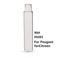 กุญแจรถใบพัด Hu83 No.99พับได้10ชิ้น/ล็อตโดยไม่เจียระไน Kd ว่างสำหรับเปอโยต์508 2008 3008ซีตรองกุญแจแบบพับ99พร้อมร่อง