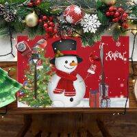 【hot】∈  Placemat Dining Table Mats Coaster Bowl Cup Xmas Tablecloth 48x33CM