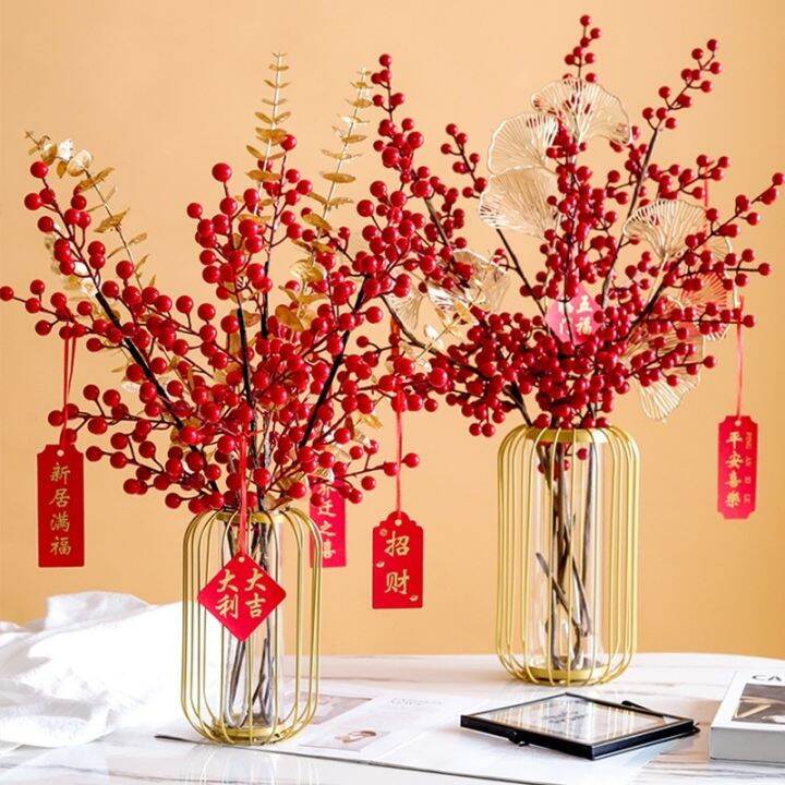 1pcs-red-berry-branch-fortune-fruit-artificial-flower-diy-christmas-wedding-table-decoration-valentines-day-gifts