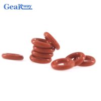 Gearway Ketebalan 1.5 Mm O Ring Seal Merah VMQ O-Cincin Seal Gasket 5/6/6.5/ 23/24/25 Mm OD Silikon O Cincin Penyegelan