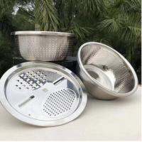 ZWILLING Stander สแตนเลส Slice Grater Pan 3-Piece ชุดครัวข้าวซักผ้าตะแกรงท่อระบายน้ำอ่างล้างหน้า Creative Fish Scale ตัดผัก Handy