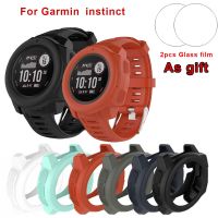 【CW】 Silicone   Glass Film Frame Smartwatch Cover Protector