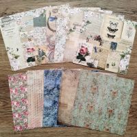 【living stationery】24 SheetsFlowers กระดาษ LetterMaterialfor เครื่องเขียนสมุดบัตร Journaling DIYMaterials กระดาษ