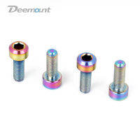 Deemount 2 PcsLot ไทเทเนียม TC4สายฟ้า M5x14mm Hex Diketuai แท่นเปลี่ยนเกียร์จักรยานเสือภูเขา MTB Ti Bahagian Skru