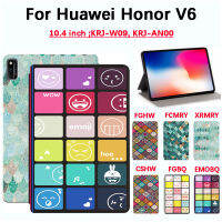 สำหรับ Huawei Honor V6ขนาด10.4นิ้วฝาครอบป้องกันแท็บเล็ตแฟชั่น Huawei Honor V6 10.4 KRJ-W09 KRJ-AN00คุณภาพสูง Arabesques มีสีลายตารางหมากรุกเคสแบบพับแท่นวางที่ทำจากหนังสำหรับเคส Huawei