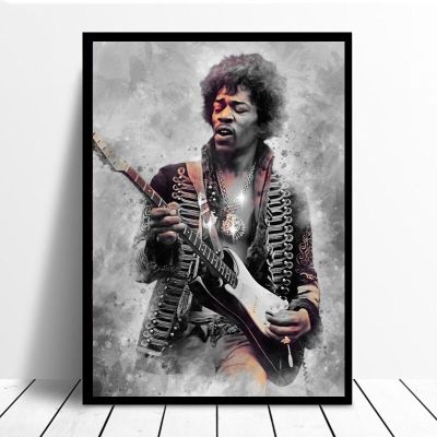 1แผง HD โปสเตอร์กีตาร์ Hendrix เพลงสร้างสรรค์พิมพ์ภาพฝาผนังศิลปะบนผนังสำหรับห้องนั่งเล่นภาพวาดไม่มีกรอบ Heyuan ในอนาคต