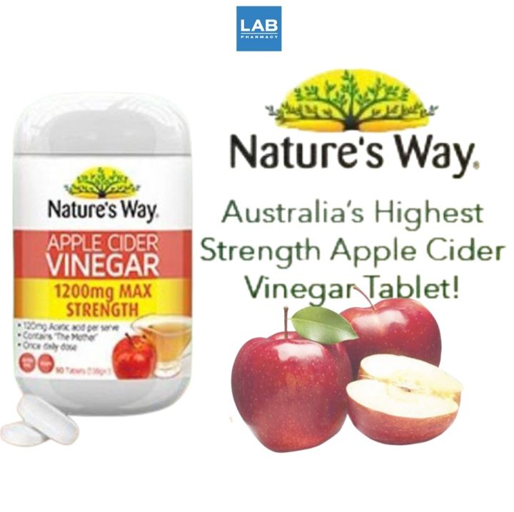 natures-way-apple-cider-vinegar-tablet-90-tablet-แอปเปิ้ล-ไซเดอร์-เวเนก้า-ชนิดเม็ด-ตราเนเจอร์สเวย์-90-เม็ด