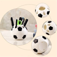 Football Pen Pencil Holder creative student stationery Desktop multifunction storage box PE container brush pot office supplies
