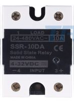 【✴COD✴】 lihaid Dc To Ac Ssr 40da Ssr 25da 10da โซลิดสเตทรีเลย์4-32vdc อินพุท24-480vac เอาท์พุทโซลิดสเตทรีเลย์อุตสาหกรรมสีดำแบบเดี่ยว