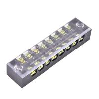 HITN 600V 15A 8ตำแหน่งสองแถวBarrier Screw Terminal Block Strip