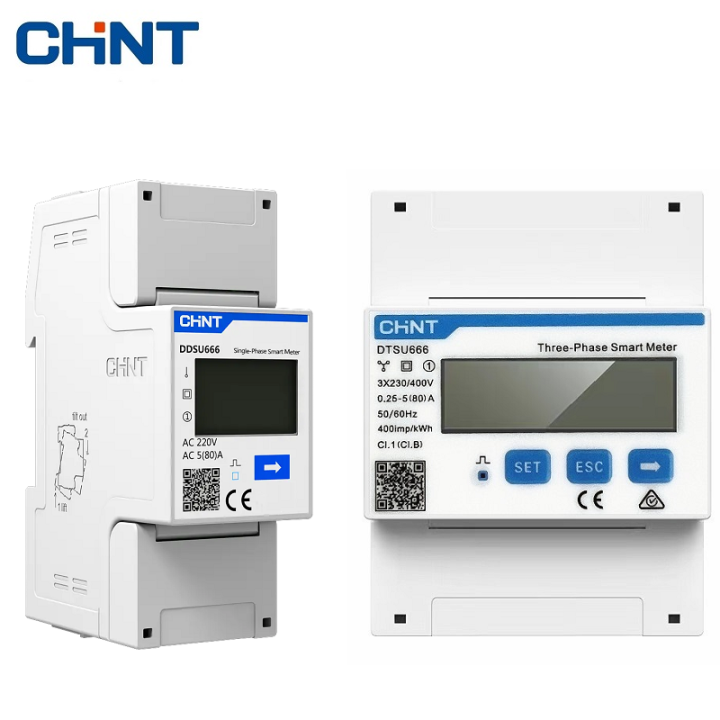 CHINT DDSU666 DTSU666 Multiftion Power Meter Programable V,A,W,KWH,VAR ...