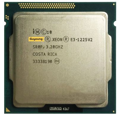 Xeon 1225v2 E3 V2 E3-1225 E3 1225 V2 3.2 GHz ใช้ Quad-Core Quad-Thread เครื่องประมวลผลซีพียู8M 77W LGA 1155
