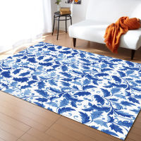 Watercolor Tiles Navy Blue Carpet Bedroom Decor Rugs and Carpets for Home Living Room Rectangular Mat