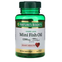 Natures Bounty Mini Fish Oil 1290 mg 90 Mini Coated Softgels