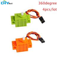 4pcs 9g Servo Geek Servo 360 Degree Rotation Servo compatible with legoeds Micro:bit Robot Smart Car Green Orange for Geekservo