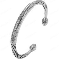 shystar Retro Mantra Alloy Bracelet Mens Personality Heart Sutra Open Bracelet Mens Bracelet Silver