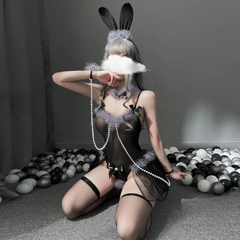 Anime Sexy Outfit - Sexy Classic Bunny Girl Cosplay Outfit Black Pink Japanese Anime Rabbit  Uniform Porno Party For Women Sex Lingerie AV Sets | Lazada.co.th