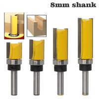 8mm Shank Template Trim Hinge Mortising Router Bit Straight end mill trimmer cleaning flush trim Tenon เครื่องมืองานไม้