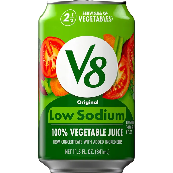 V8 ORIGINAL LOW SODIUM 100 VEGETABLE JUICE, 341ml Set of 6 Lazada PH