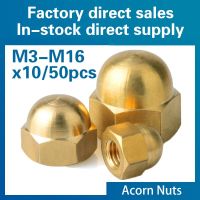 M3 M4 M5 M6 M8 M10 M12 M14 M16 brass hexagon nuts Decorative screw cap dome cap half round rubber nut DIN1587 Nails  Screws Fasteners