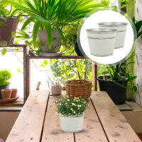 ROSENICE【HOT】 2 ชิ้น Orchid Nursery Pot ดอกไม้กระถางต้นไม้พร้อมรูระบายน้ำในร่ม Bonsai Pot Retro ชาวไร่พลาสติก