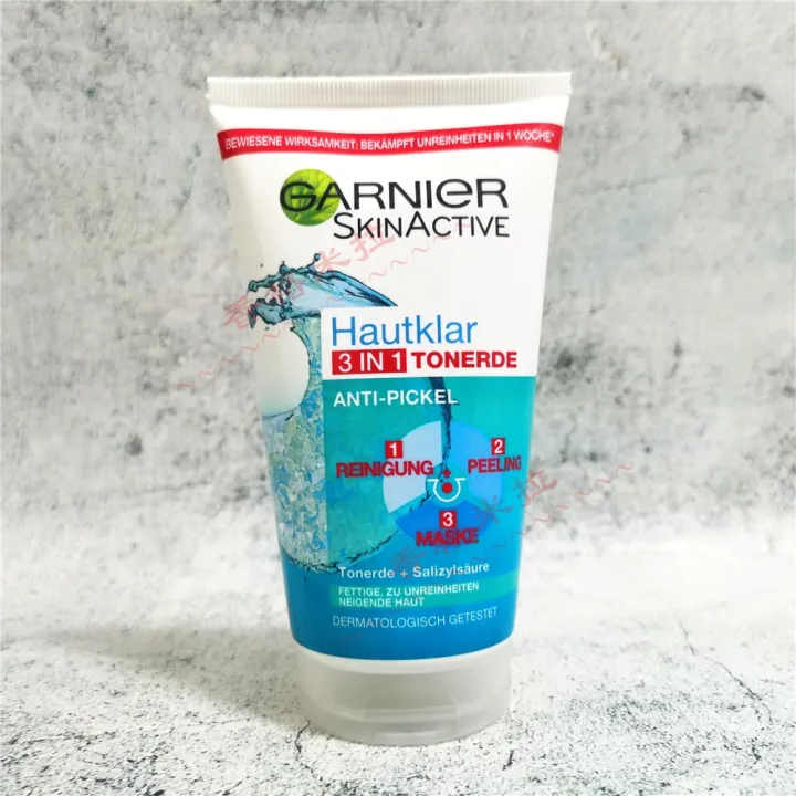 GARNIER HAUTKLAR 3 IN 1 150ML WASH SCRUB MASK Lazada.co.th