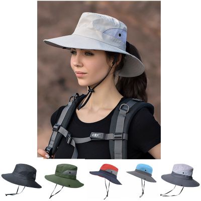 UV Protection Hunting Climbing Fishing Big Wide-Brim Women Men Fisherman Caps Foldable