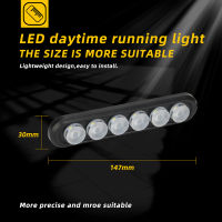 รถ Daytime Running Light LED DRL Universal Driving Daylight ไฟหน้า Strip Super Bright 12V สำหรับรถบรรทุกพ่วง Offroad Jeep A