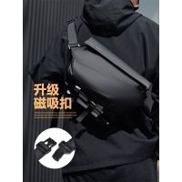 Crossbody bag mens trendy brand shoulder multifunctional motorcycle functional chest backpack messenger bag
