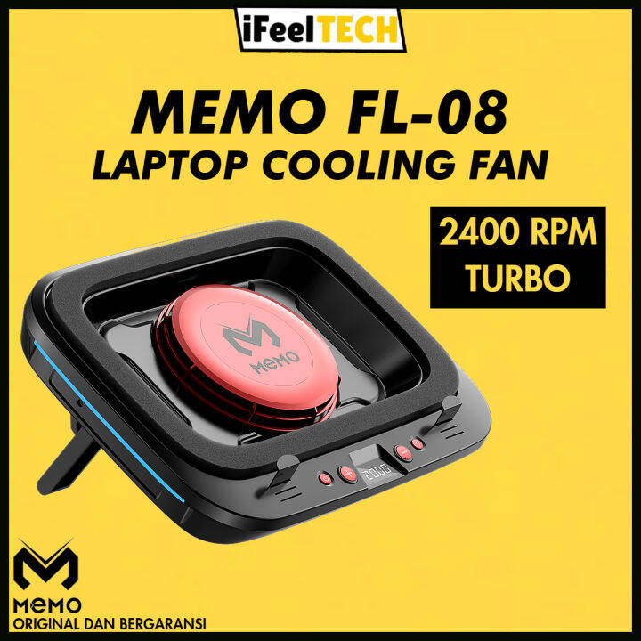 iFeelTech Memo FL08 laptop cooling fan with 2400RPM turbo compressed
