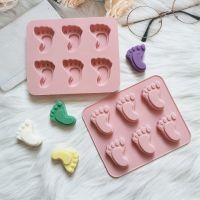 【lz】◎∏  Molde de silicone de pés de bebê para chocolate faça você mesmo suplemento alimentar doces biscoitos bolos ferramenta fácil de limpar cozinha