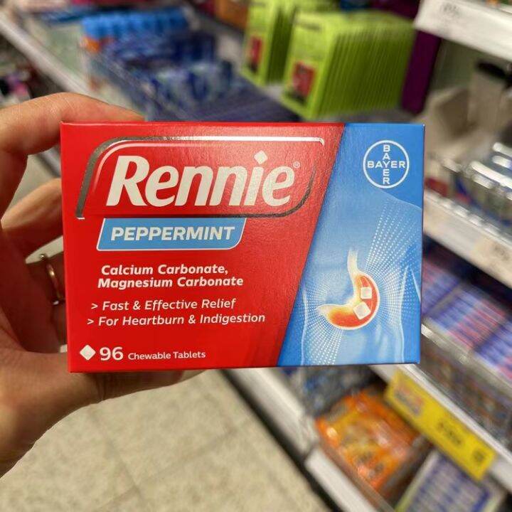 Bayer Rennie Chewable Acid Reflux Stomach Distension 96 Tablets Lazada PH