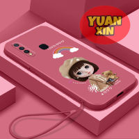 สำหรับ Vivo 1915 Y19 เคสทีพียูกรณีโทรศัพท์ตรงขอบนุ่มกรณีสาวน่ารัก