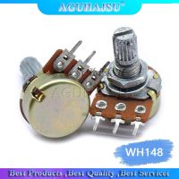 2pcs/lot WH148 20mm Shaft Amplifier Dual Stereo Potentiometer B1K B2K B5K B10K B20K B50K B100K B500K 3Pin 1K 2K 5K 10K 50K 100K