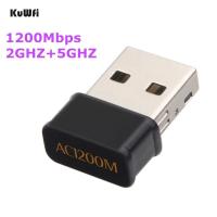 1200Mbps Mini USB Wifi Network Card Dual Band Wifi Adapter 2.4G/5.8GWireless AC Adapter for WindowsXP/Vista/7/8/10 Mac OS