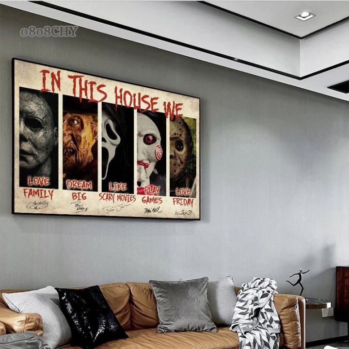 canvas-painting-vintage-classic-horror-movie-poster-in-this-house-we-dream-big-pictures-scary-movie-mural-picture-wall-decor-wall-d-cor