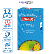 Bao cao su True-X PerformaX- Extra time kéo dài thời gian hộp 12 cái