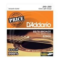 Daddario สายกีตาร์โปร่ง EZ900 Extra Light Gauge. 010-.050