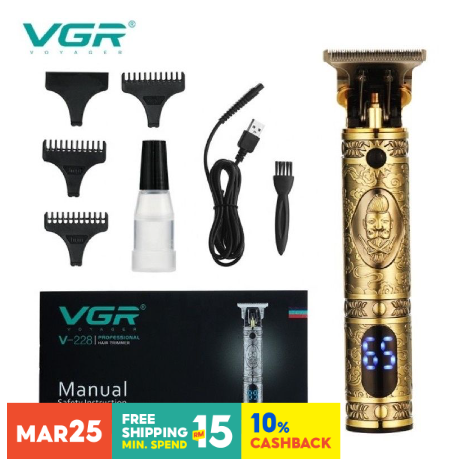 Original VGR V-085 V-193 Zero Adjustable Professional Rechargeable Hair ...