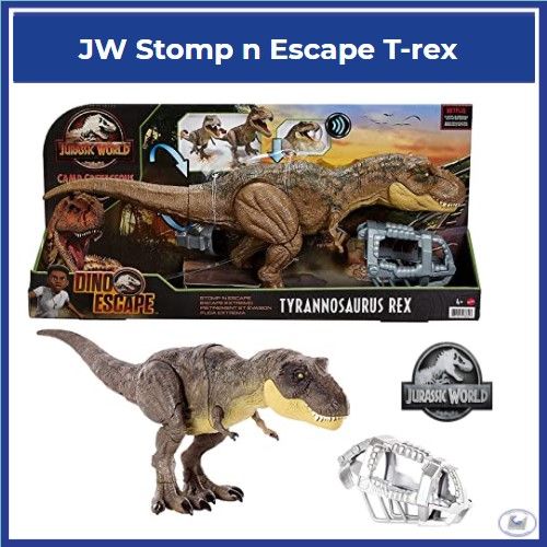 Jurassic World Stomp 'N Escape Tyrannosaurus Rex Camp Cretaceous T-rex ...