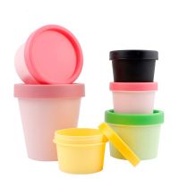 20pcs Empty Container Cream Black Pot Plastic Jar Cosmetic Box Inner Lids White Mask Barrel Packaging Bottle Pink 50g 100g 200g Travel Size Bottles Co