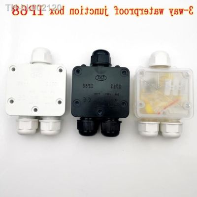 ▥◇ 3-Way 24A 450V Outdoor Waterproof IP68 Cable Connector Junction Box Electric Enclosure Case Suitable for Cable Dia 4-15mm