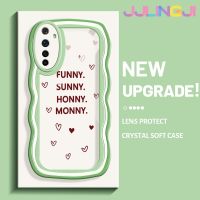 Jlingji เคสสำหรับ Realme 6 6S Narzo เคสตลกแฟชั่นดีไซน์ใหม่สีครีมขอบคลื่นเคสมือถือกันกระแทกแบบใสนิ่มโปร่งใสลายกล้องถ่ายรูปเคสป้องกันอ่อนโยนแบบเรียบง่าย