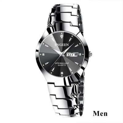 2023 FNGEEN 5808 Relogio Feminino นาฬิกาคู่รักผู้ชายนาฬิกาควอตซ์สำหรับคนรักนาฬิกาข้อมือผู้หญิงที่หรูหราสแตนเลสกันน้ำ