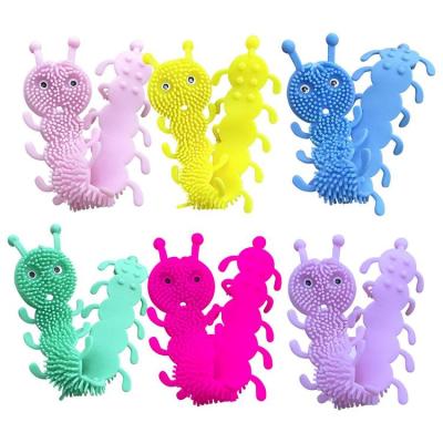 Caterpillar Sensory Toy Sensory Fidget Stretch Toys Stretchy Strings Noodles Portable Fingertip Shaped Toy for Relax for Adults gaudily