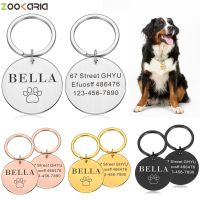 Custom Name Anti-lost IDTag Engraved Tel Address Personalized Print Medal Pendant Dog Collar Accessory