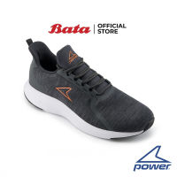 Bata บาจา POWER รองเท้ากีฬาวิ่ง แบบผูกเชือก สำหรับผู้ชาย รุ่น Harrow Plus Repel สีเทา รหัส 8182156