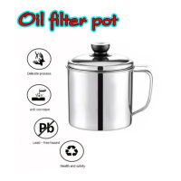 หม้อรองน้ำมัน Oil filter pot หม้อกรองน้ำมัน ถ้วยกรองน้ำมัน สแตนเลส พร้อมฝาปิด หม้อกรอง ที่กรองน้ำมัน หม้อสแตนเลส กรองน้ำมัน ผลิตจากสแตนเลส304