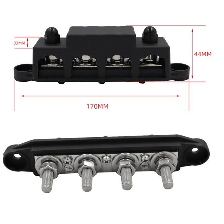 1pair-m8-250a-4-post-power-distribution-block-busbar-battery-for-car-rv-marine-box-cold-pressed-terminals