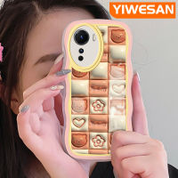 YIWESAN เคสสำหรับ Vivo Y16 Y35 5G Y56 5G เคสการ์ตูนหมีดอกไม้ดีไซน์ใหม่3D ขอบครีมนุ่มเคสมือถือกันกระแทกแบบใสนุ่มโปร่งใสลายกล้องถ่ายรูปฝาครอบป้องกันเรียบง่ายอ่อนโยน